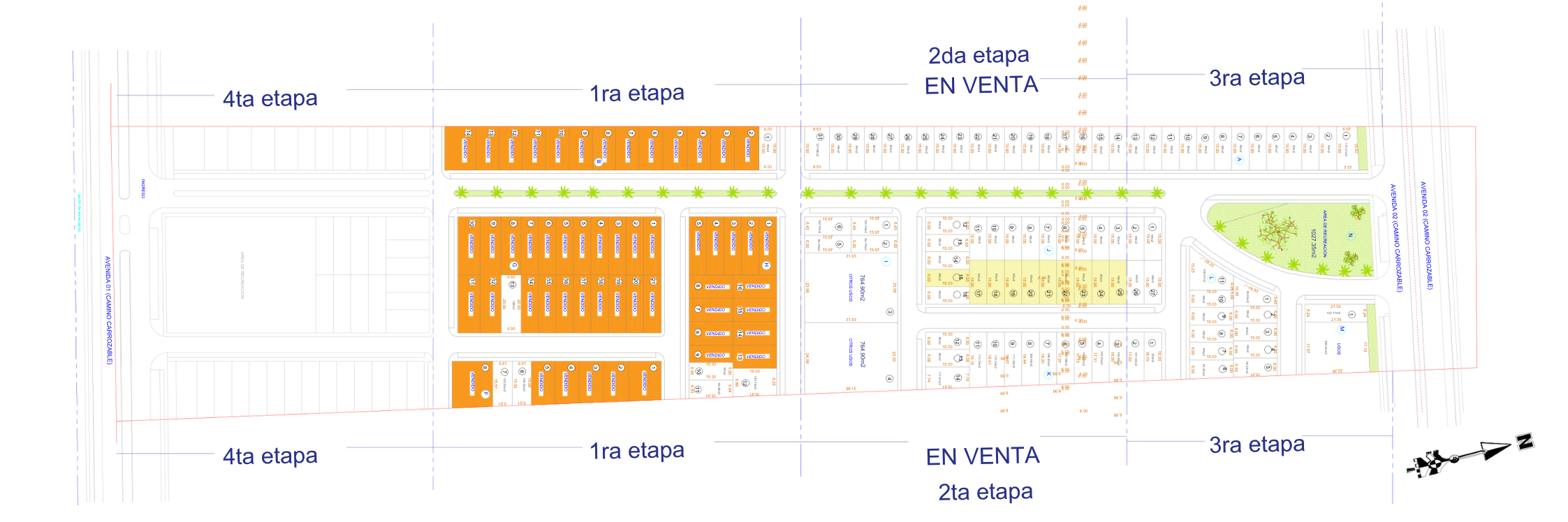 Plano del condominio Alameda Jardín — segunda etapa